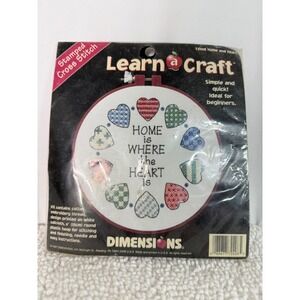 Dimensions Learn‎ a Craft Stamped Cross Stitch Kit Home is Where the Heart Is